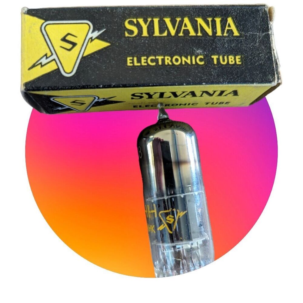 Vintage Sylvania 6AU8 Triode HAM Radio Video Amplifier TV Audio Vacuum Tube